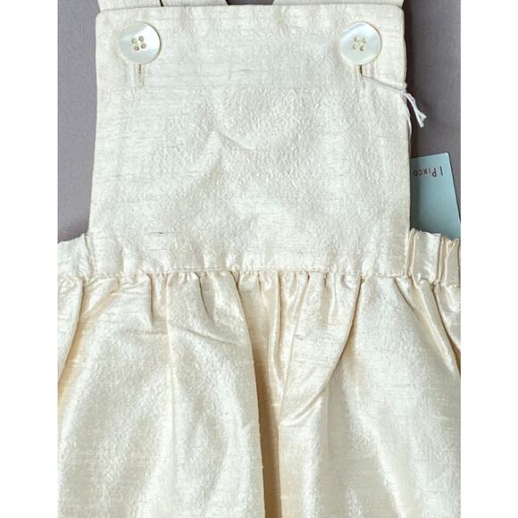 NWT I Pinco Pallino Special Occasion Gold Silk Shortall Romper Boys 18 Mo - Picture 2 of 6